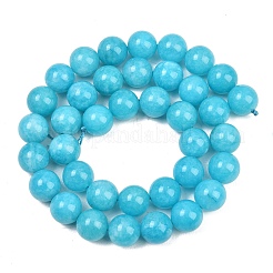 Chapelets de perles en jade blanc naturel teinté&nbsp;GG-CBAD029-A07-10mm