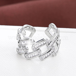 Открытые манжеты из латуни с микропаве кубический цирконий&nbsp;FS-WG511CD-02