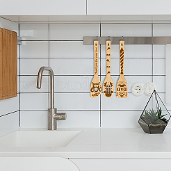 6шт бамбуковые ложки AJEW-WH0411-031