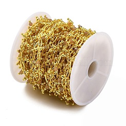 Цепочки ручной работы из граненых бусин из натурального солнечного камня CHC-L050-01G-05