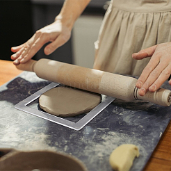 8 шт. набор рамок для катания из прозрачной акриловой глины&nbsp;DIY-BC0016-51