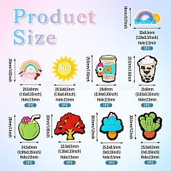 9 шт. 9 вида бусин ПВХ PVC-TA0001-03