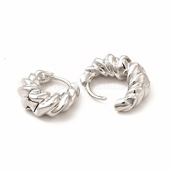 Латунная серьга-кольцо для женщин&nbsp;LS-EJEW-H091-14P