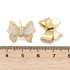 Серьги-гвоздики из циркония&nbsp;EJEW-H154-13G