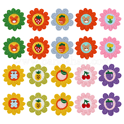 50 шт. 10-цветные полиэстеровые нитки для вышивки подсолнечника для пришивания нашивок&nbsp;PATC-PH0001-45