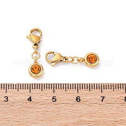 Подвески из нержавеющей стали 304 со стразами STAS-D301-24G-19