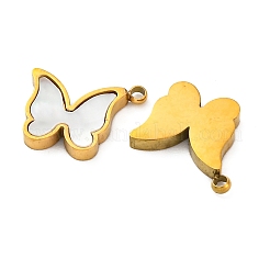 Ионное покрытие (ip) 304 нержавеющая сталь паве натуральные шармы-ракушки&nbsp;STAS-Z100-01G-05