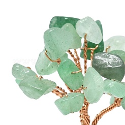 Decorazioni espositive in scaglie di avventurina verde naturale pachira glabra&nbsp;DJEW-K025-04B