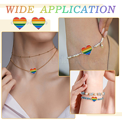 30 шт. эмалевые соединители из сплава радужного цвета&nbsp;ENAM-HY0001-15