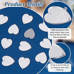 200 шт. зеркальный эффект акриловые пришивные стразы DIY-PH0021-95A