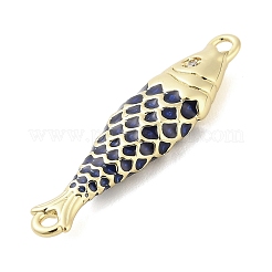 Подвески-рыбки из латуни с эмалью KK-H527-11G-02