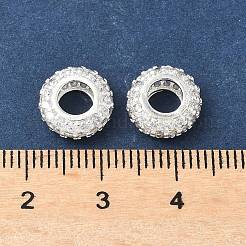 Латунные микро проложить Цирконий Европейский бисером KK-A254-03B-S