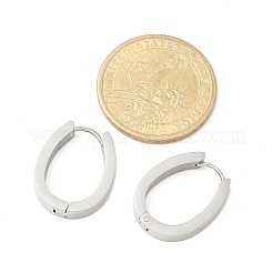 Pendientes de aro ovalados de acero inoxidable 304 para mujer&nbsp;EJEW-C096-66P