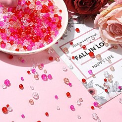 500шт стеклянные бусины ко Дню святого Валентина GLAA-YWC0004-04