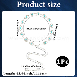 1 шт сплав с имитацией смолы бирюзового цвета овальные звенья цепи ремни&nbsp;AJEW-CY0001-79B