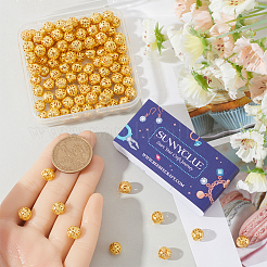 120 шт. латунные филигранные бусины KK-SC0005-16