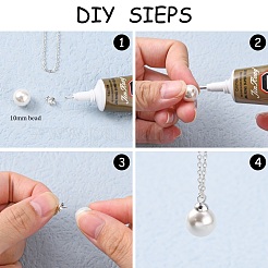 304 нержавеющая сталь чашечка жемчужные штифты булавки подвески STAS-K210-09A-S