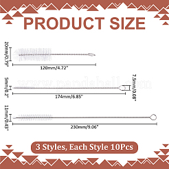 30 шт. нейлоновая щетка для чистки 3 стилей&nbsp;AJEW-ME0002-03