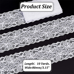 Полиэстер эластичная ткань с цветочным кружевом DIY-WH0632-94B