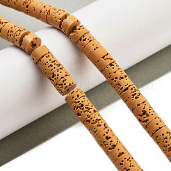 Нити бусин из натурального лавового камня G-K375-G10-01