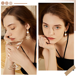 10 шт. фурнитура для сережек-гвоздиков из латуни в форме звезды с кубическим цирконием KK-BBC0012-69