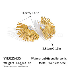 Ohrstecker aus Edelstahl 304 mit Zirkonia-Fassung für Damen&nbsp;OO4144