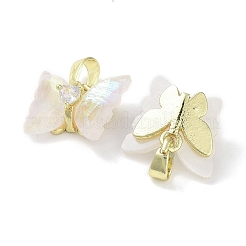 Настоящие 18-каратные позолоченные подвески из латуни с микропаве из кубического циркония&nbsp;KK-R161-06G-01