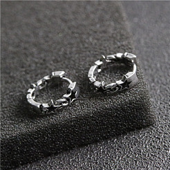 Серьги-кольца из нержавеющей стали 304 с эмалью FS-WG829E1-01