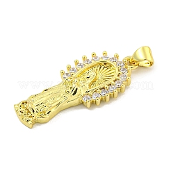 Покрытие стойки латунь микропаве прозрачные подвески из кубического циркония&nbsp;KK-B091-21G-06