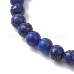 Браслеты из натурального окрашенного лазурита с бусинами для мужчин и женщин BJEW-JB12233