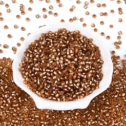 Серебряные подкладке стекло бисер&nbsp;SEED-T007-18A-12