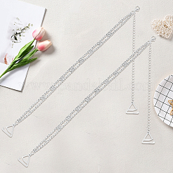 Нескользящие бретельки бюстгальтера со стразами из сплава&nbsp;AJEW-WH20054-199A