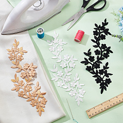 6 Stück 3 Farben Pflaumenblüte Baumwolle computergesteuerte Stickerei zum Aufnähen&nbsp;PATC-NB0001-08B