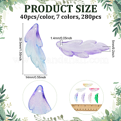 280 шт. 7-х цветные прозрачные градиентные акриловые подвески OACR-PH0004-66