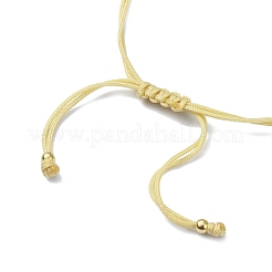 Стеклянная колонна с семенами и браслет со звеньями от сглаза&nbsp;BJEW-MZ00029-01