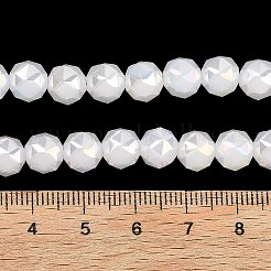 Гальванические непрозрачные стеклянные бусины&nbsp;GLAA-H040-01I