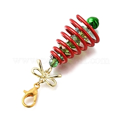 3 шт. 3-цветный алюминиевый стеклянный кулон в виде дерева Charistmas HJEW-JM04028