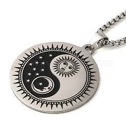 Ожерелье с подвеской из нержавеющей стали 201&nbsp;NJEW-H015-02P