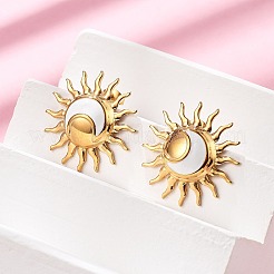 Серьги-гвоздики из нержавеющей стали 304&nbsp;EJEW-D319-12G