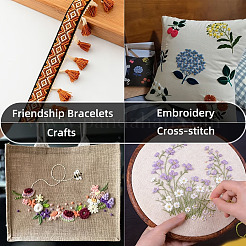 ポリエステル刺繍糸6束  クロスステッチの糸  青紫色  1mm  約8.75ヤード（8m）/バンドル&nbsp;OCOR-YW0001-25F