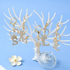 Брелок со стразами из золотого сплава KEYC-YW00105-01