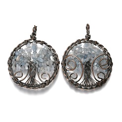 Кулоны с натуральным аквамарином&nbsp;G-B001-01R-A