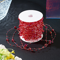 Acryl-Rundperlen-Gliederketten&nbsp;DIY-MB0007-001B
