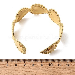 Браслеты-манжеты в форме сердца из латуни для женщин&nbsp;BJEW-Z163-01G