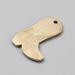 プリント合金ペンダント  カウボーイブーツ  サドルブラウン  27.5x21x1.5mm  穴：1.8mm&nbsp;PALLOY-CJC0021-001G-01