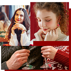 48 pièces 12 styles cabochons en résine opaque sur le thème de noël&nbsp;CRES-SC0002-55