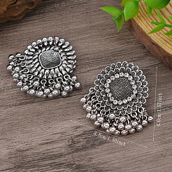 Серьги-люстры из сплава с цветком&nbsp;GG9850-1