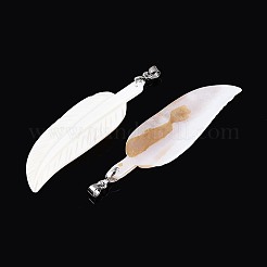 Большие подвески из натуральной пресноводной ракушки&nbsp;SHEL-N038-20P