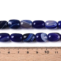 Окрашенные натуральные полосатые агатовые бусы&nbsp;G-T144-44C