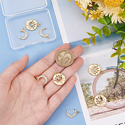 8 шт. 2 подвески из латуни с микропаве из кубического циркония в стиле стойки KK-BC0011-96